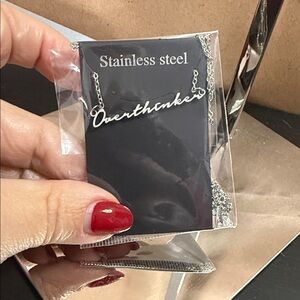 Silver snarky 'Overthinker' Necklace
